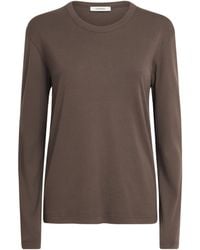 Lemaire - Cotton Ribbed Long-Sleeve T-Shirt - Lyst