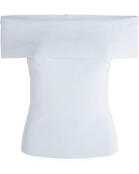 Maje - Knitted Off-The-Shoulder Top - Lyst