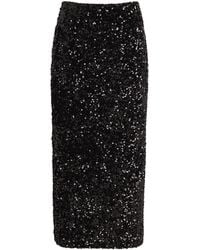 Vince - Sequinned Column Midi Skirt - Lyst