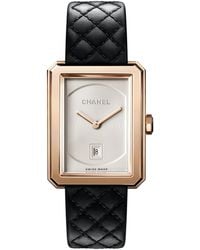Chanel - Medium Beige Gold Boy·friend Watch 26.7mm - Lyst