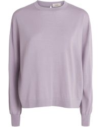 Agnona - Wool-Silk-Cashmere Crew-Neck Sweater - Lyst