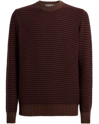 Corneliani - Virgin Wool-Cashmere Stripe Sweater - Lyst