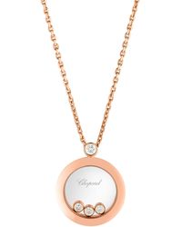 Chopard - And Diamond Happy Diamonds Pendant - Lyst