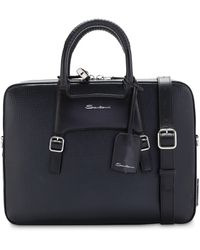 Santoni - Leather Briefcase - Lyst