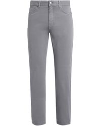 Zegna - Stretch-cotton Roccia Straight Jeans - Lyst