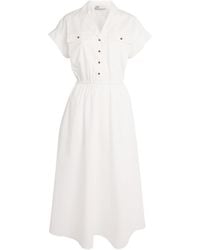 Tory Burch - Poplin Midi Shirt Dress - Lyst