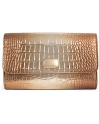 Jeffrey Levinson - Leather Croc-Embossed Clutch Bag - Lyst
