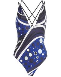 Emilio Pucci - Fontane Print Swimsuit - Lyst