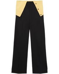 Loewe - Wool-Blend Knit-Detail Trousers - Lyst