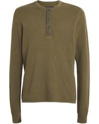 Rag & Bone - Organic Cotton Pique Henley Top - Lyst