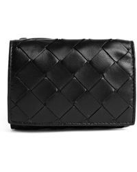 Bottega Veneta - Leather Intrecciato Trifold Wallet - Lyst