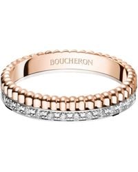 Boucheron - Rose, And Diamond Quatre Radiant Wedding Band - Lyst