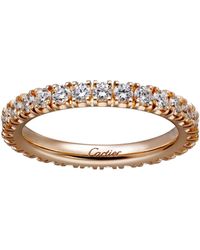 Cartier - Pink Gold And Diamond Destinée Ring - Lyst