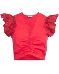 Sandro - Embroidered Crop Top - Lyst