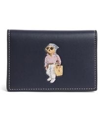 Polo Ralph Lauren - Leather Polo Bear Folded Card Holder - Lyst