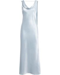 Acne Studios - Silk Drape-Neck Midi Dress - Lyst
