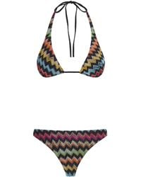 Missoni - Zigzag Playful Halterneck Bikini - Lyst