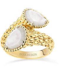 Boucheron - And Mother-Of-Pearl Serpent Bohème Two-Stone Ring - Lyst