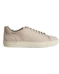 Corneliani - Nubuck Leather Low Top Sneakers - Lyst