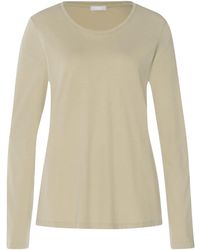 Hanro - Stretch-Cotton Long-Sleeve Sleep & Lounge T-Shirt - Lyst