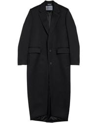 Balenciaga - Wool Long Trench Coat - Lyst