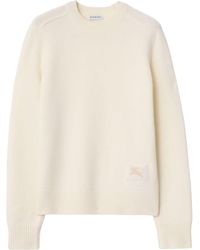 Burberry - Cashmere Ekd-Embroidered Sweater - Lyst