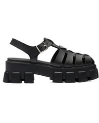 Prada - 55mm Caged Platform Sandals - Lyst