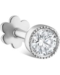 Maria Tash - Scalloped Set Diamond Threaded Single Stud Earring - Lyst