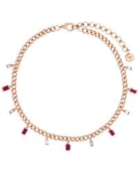 SHAY - Diamond And Ruby Link Choker - Lyst