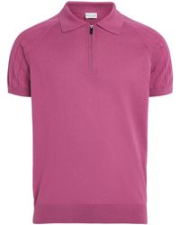 Pal Zileri - Cotton Zip-Up Polo Shirt - Lyst