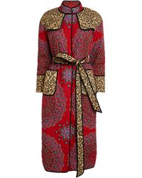 Hayley Menzies Dalton Quilted Coat in Red Womens Clothing Coats Long coats and winter coats 