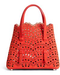 Alaïa - Nubuck Leather Le Mina Tote Bag - Lyst