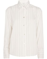 Vince - Striped Cropped Shirt - Lyst
