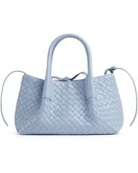 Bottega Veneta - Small Leather Intrecciato Pinacoteca Tote Bag - Lyst