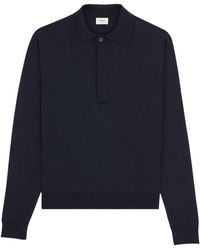 Saint Laurent - Silk-Cotton Polo Sweater - Lyst