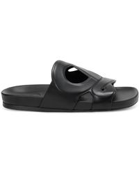 Loewe - X Paula's Ibiza Leather Monogram Ease Slides - Lyst