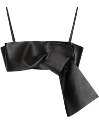 Givenchy - Leather Bow Bra Crop Top - Lyst