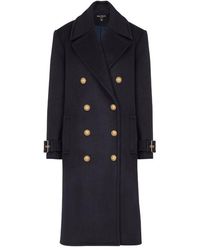 Balmain - Wool Coat - Lyst