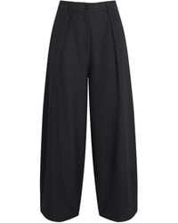 ME+EM - Pleated Wide-Leg Trousers - Lyst
