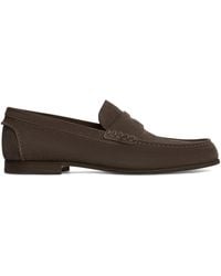 dunhill - Suede Heddon Flex Loafers - Lyst