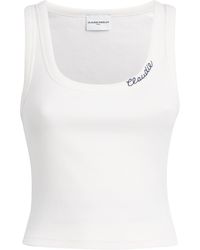 Claudie Pierlot - Logo Ribbed Tank Top - Lyst