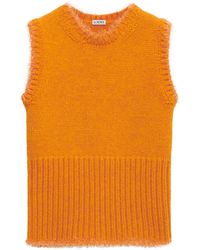 Loewe - Wool-Blend Ribbed Sweater Vest - Lyst