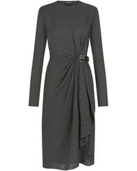Tom Ford - Silk Polka Dot Midi Dress - Lyst