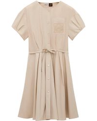 Loewe - X Paula's Ibiza Cotton-Blend Anagram Shirt Dress - Lyst
