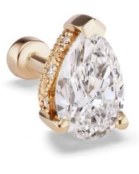 Maria Tash - Pear Diamond Threaded Stud Earring, Diamond Back - Lyst