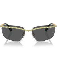 Swarovski - Embellished Sk7001 Sunglasses - Lyst