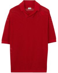 Burberry - Knitted Ekd Polo Shirt - Lyst