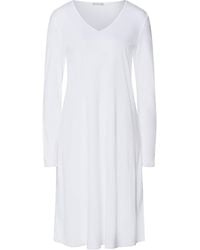 Hanro - Long-Sleeve Cotton Silk Nightdress - Lyst