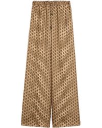 Max Mara - Silk Printed Drawstring Trousers - Lyst