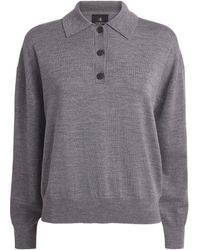 Anine Bing - Wool-Cashmere Lee Polo Sweater - Lyst